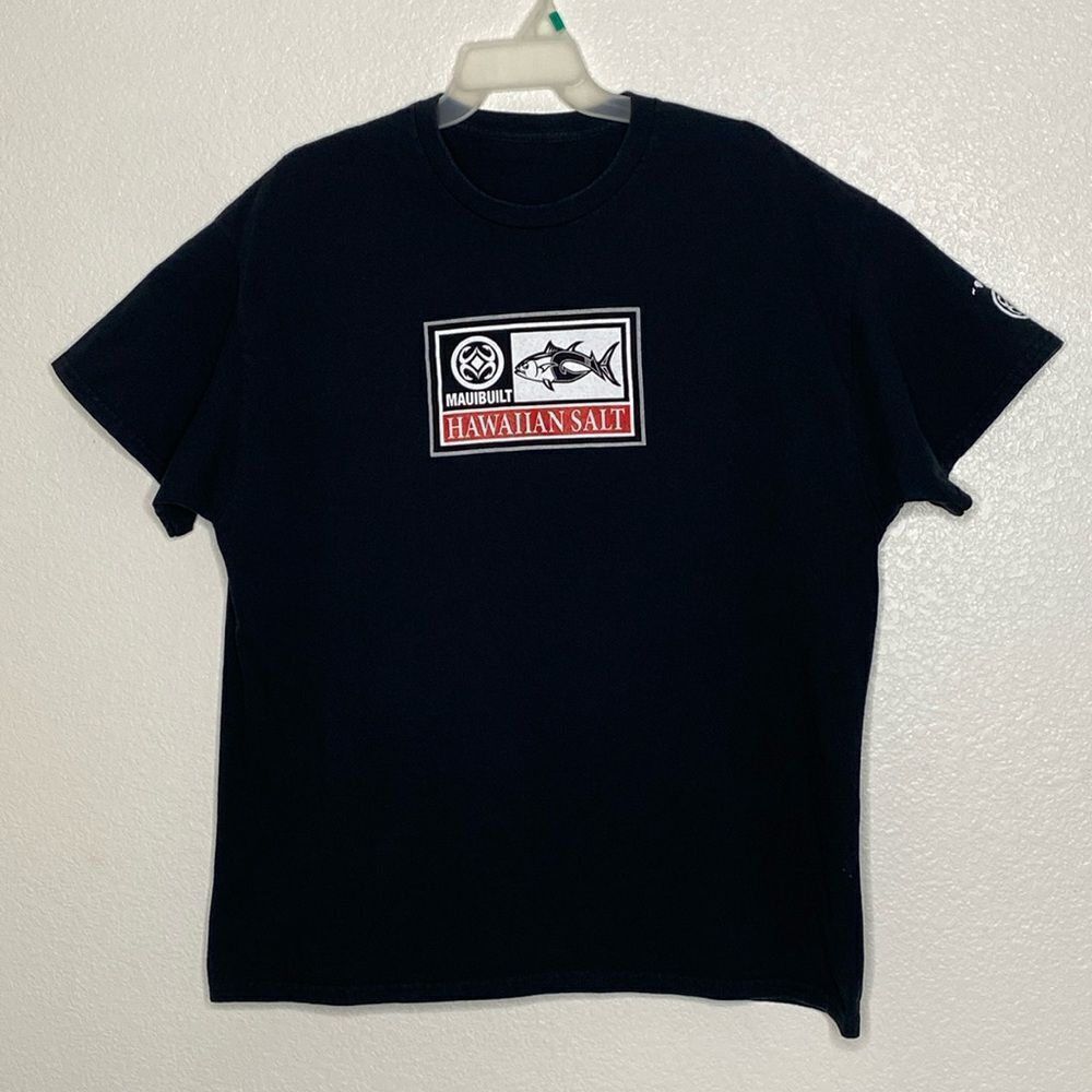 MAUIBUILT Men’s Hawaiian Salt Black T Shirt Size XL
